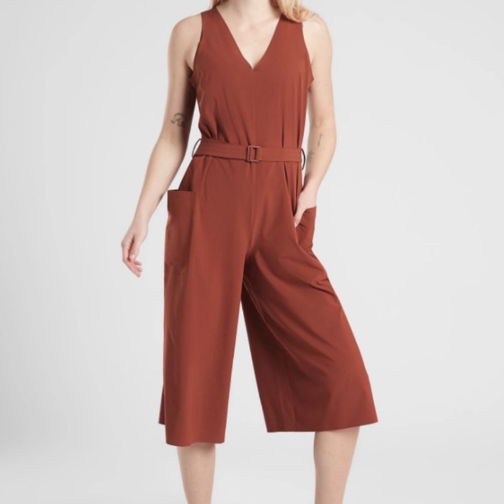 Athleta Serasota Jumpsuit in Russet Brown XS